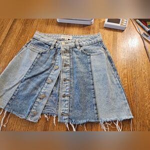 Pacsun Los Angeles Denim Button-Front Skirt For Sz 26 See Pictures For Details